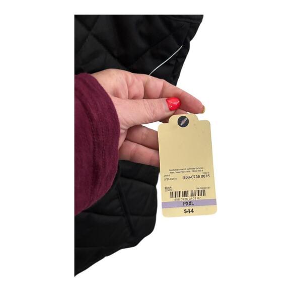 St. John's Bay Black Puffer Vest Size PXXL NWT - Picture 4 of 5